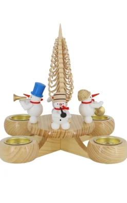 Zenker Adventsleuchter*Adventsleuchter für Teelichte mit Schneemännern, 23 cm von Ralf