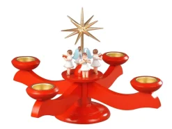 Albin Preißler Neuheiten*Adventsleuchter für Teelichte mit 4 Engeln, 26 cm, von