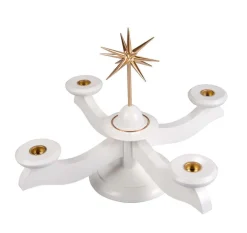 Albin Preißler Adventsleuchter*Adventsleuchter in weiß mit goldenem Weihnachtsstern von