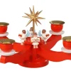 Albin Preißler Adventsleuchter*Adventsleuchter mit 4 sitzenden Engeln, rot von
