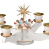 Albin Preißler Adventsleuchter*Adventsleuchter mit 4 sitzenden Engeln, weiß/bronze von
