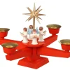 Albin Preißler Adventsleuchter*Adventsleuchter mit 4 stehenden Engeln, rot von