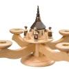 Albin Preißler Adventsleuchter*Adventsleuchter mit Seiffener Kirche und Kurrende, von
