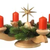 Albin Preißler Adventsleuchter*Adventsleuchter mit Weihnachtsstern und Tannenkranz, von