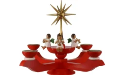 Richard Glässer GmbH Neuheiten | Adventsleuchter*Adventsleuchter mit Weihnachtsengel, rot von Richard Glässer