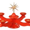 Albin Preißler Neuheiten*Adventsleuchter mit Weihnachtsstern, rot von