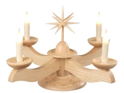 Albin Preißler Adventsleuchter*Adventsleuchter mit Weihnachtsstern, , elektrisch beleuchtet von