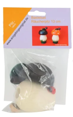 SEIFFENcom by Nestler GmbH Räuchermännchen*Bastelset Räuchermännchen Pilz schwarz, 13 cm von SEIFFEN.COM