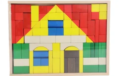 Holzspielwaren Ebert Bausteine & Baukästen*Baukasten Haus mit 83 Bausteinen, farbig von Ebert GmbH
