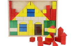 Holzspielwaren Ebert Bausteine & Baukästen*Baukasten Haus mit 83 Bausteinen, farbig von Ebert GmbH