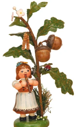 Hubrig Volkskunst Neuheiten | Blumenmädchen*Blumenkind Herbstkind Eichel, 13 cm von