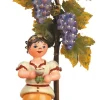 Hubrig Volkskunst Blumenmädchen*Blumenkind Herbstkind Wein, 13 cm von