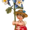 Hubrig Volkskunst Blumenmädchen*Blumenkind Mädchen mit Akelei von