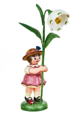 Hubrig Volkskunst Neuheiten | Blumenmädchen*Blumenkind Mädchen mit Märzenbecher von