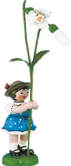Hubrig Volkskunst Neuheiten*Blumenkind Mädchen mit Schneeglöckchen von