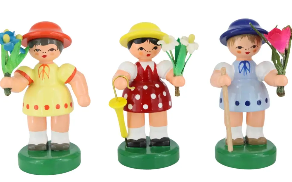 Figurenland Uhlig GmbH Blumenmädchen*Blumenmädchen, 5 Stück handbemalt von