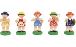 Figurenland Uhlig GmbH Blumenmädchen*Blumenmädchen mit Instrumenten, 5 Stück, handbemalt von