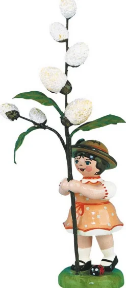Hubrig Volkskunst Neuheiten | Blumenmädchen*Blumenmädchen mit Maikätzchen, 11 cm von