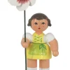 Figurenland Uhlig GmbH Blumenmädchen*Blumenmädchen Rebekka mit Blume weiß - rot, 9 cm von Figurenland Uhlig