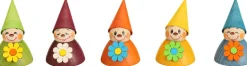 Seiffener Volkskunst eG Holzfiguren & Dekofiguren*Blumen-Wippel, 5er Set von