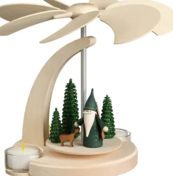 Seiffener Volkskunst eG Weihnachtspyramiden*Bogenpyramide mit Jägerwichtel, 18 cm von