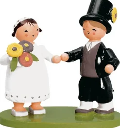 KWO Neuheiten | Holzfiguren & Dekofiguren*Brautpaar - Hochzeitspaar, 7 cm von
