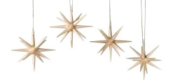 Albin Preißler Neuheiten | Christbaumschmuck*Christbaumschmuck aus Holz, Weihnachtssterne , 4-teilig von