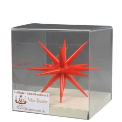 Albin Preißler Christbaumschmuck*Christbaumschmuck aus Holz, Weihnachtsstern rot, 10 cm von
