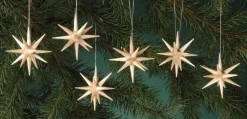 Albin Preißler Neuheiten | Christbaumschmuck*Christbaumschmuck aus Holz, Weihnachtssterne , 6-teilig von