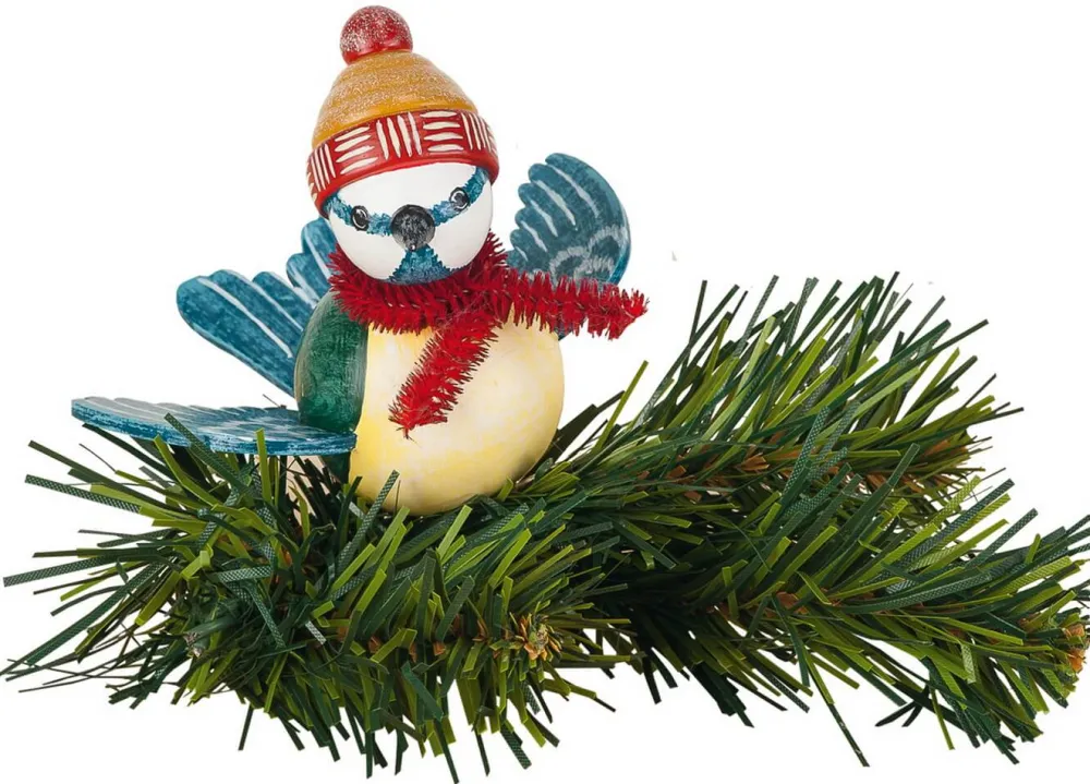 Hubrig Volkskunst Neuheiten | Christbaumschmuck*Christbaumschmuck Baumclipser Blaumeise von
