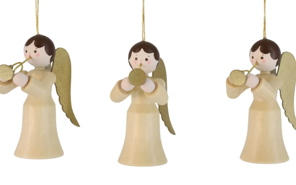 Romy Thiel Christbaumschmuck*Christbaumschmuck Engel mit Trompete, 3-teilig, von