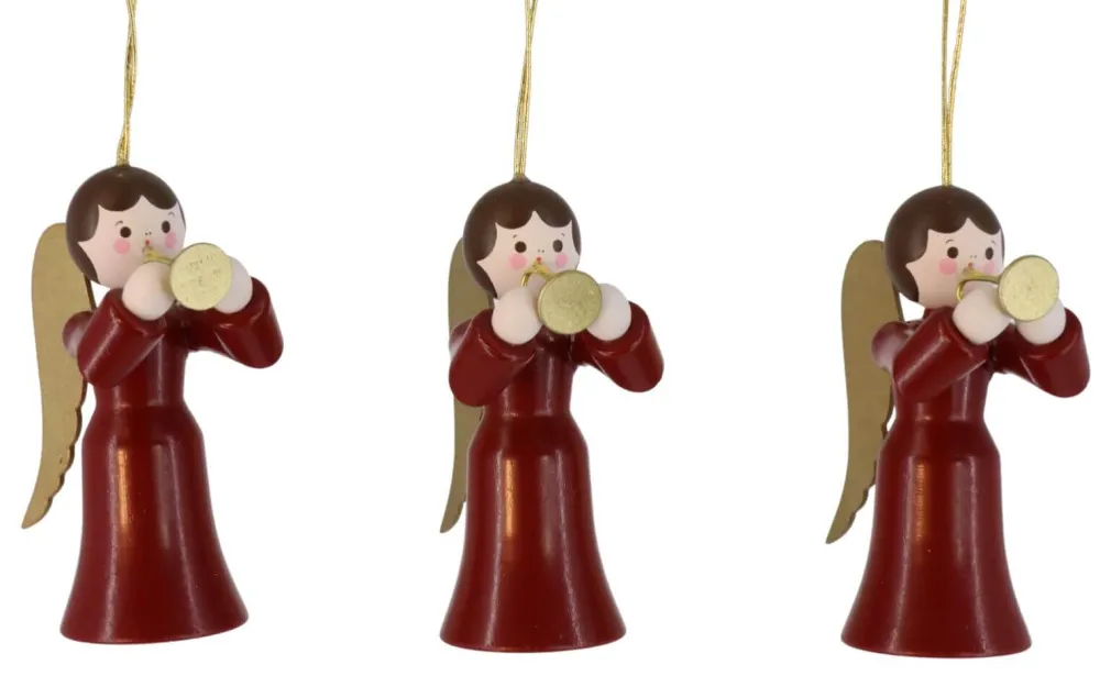 Romy Thiel Christbaumschmuck*Christbaumschmuck Engel mit Trompete, 3-teilig, von