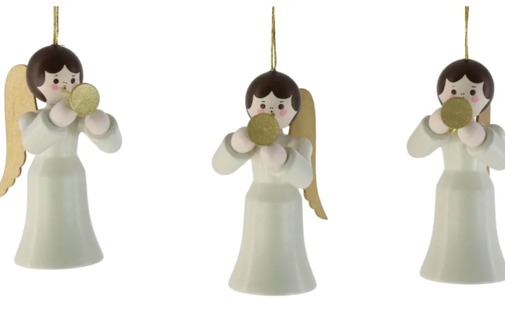 Romy Thiel Christbaumschmuck*Christbaumschmuck Engel mit Trompete, 3-teilig, weiss von
