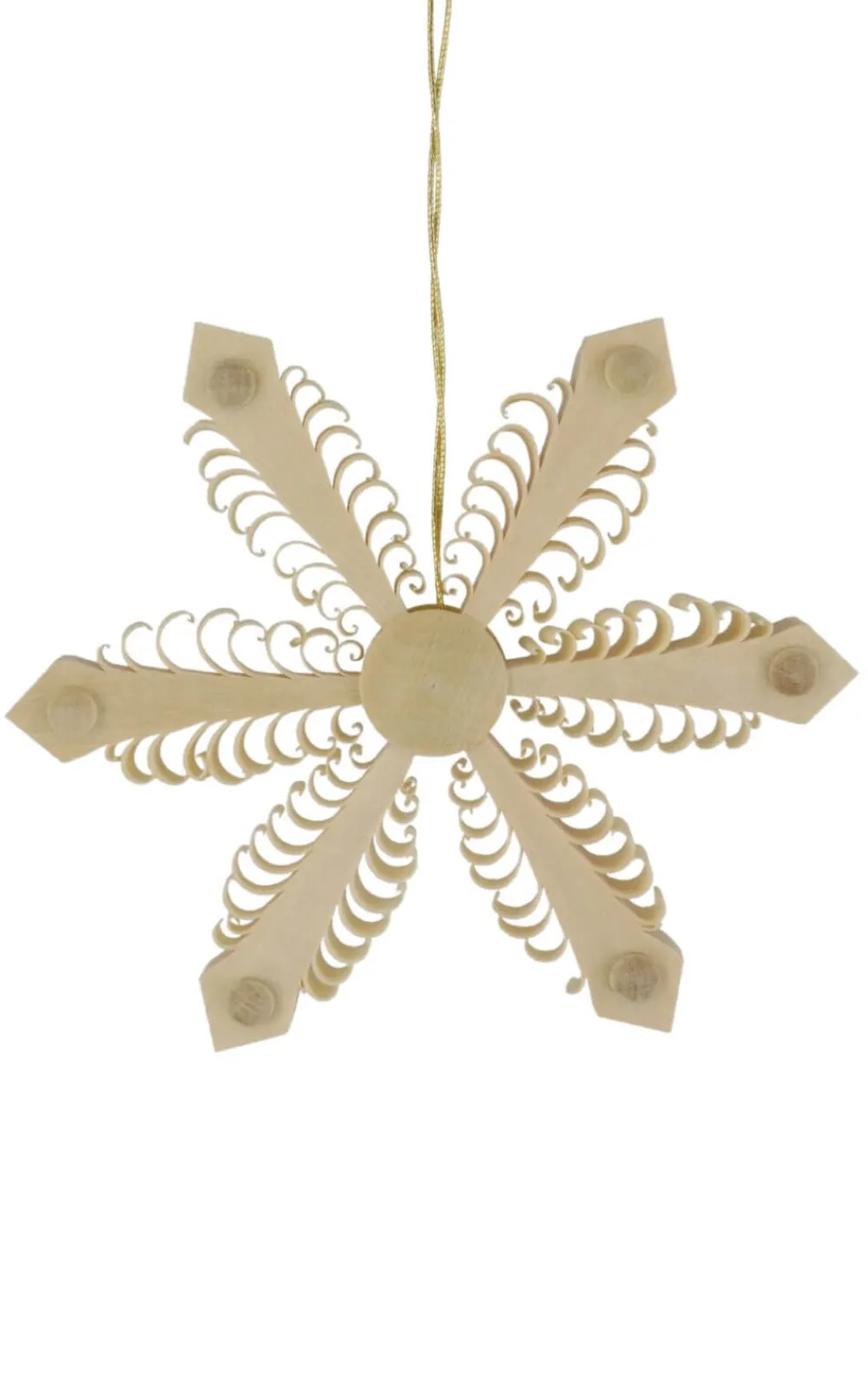 Martina Rudolph Christbaumschmuck*Christbaumschmuck Holzstern, Durchmesser 9 cm von