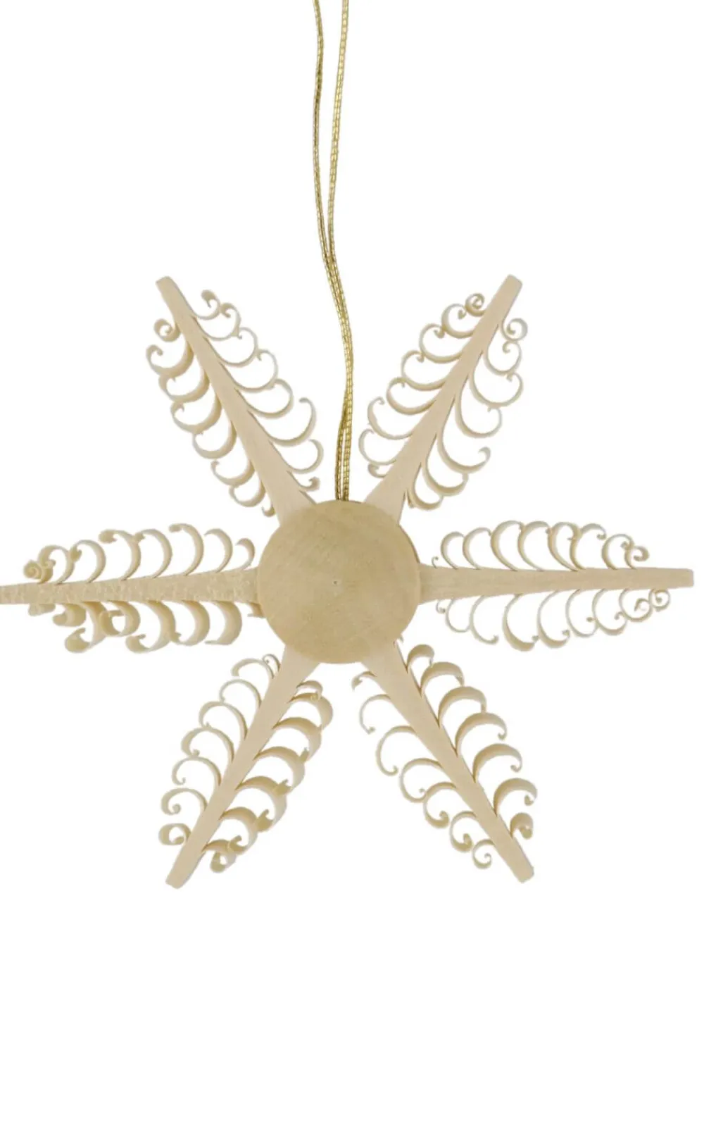 Martina Rudolph Christbaumschmuck*Christbaumschmuck Holzstern, Durchmesser 7 cm von