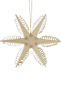 Martina Rudolph Christbaumschmuck*Christbaumschmuck Holzstern, 6–eckig von
