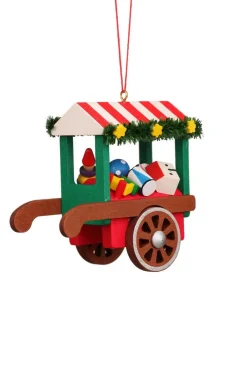 Christian Ulbricht Christbaumschmuck*Christbaumschmuck Marktwagen mit Spielzeug von