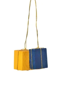 KWO Christbaumschmuck*Christbaumschmuck Pakete, gelb-blau, 3 cm von