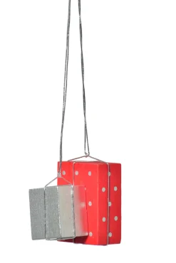 KWO Christbaumschmuck*Christbaumschmuck Pakete, rot-silber, 4 cm von