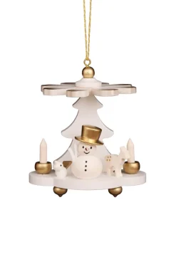 Christian Ulbricht Auslaufartikel | Christbaumschmuck*Christbaumschmuck Pyramide mit Schneemann, weiss, 1 Stück von