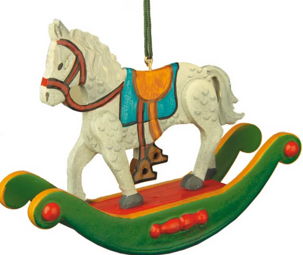 Hubrig Volkskunst Neuheiten | Christbaumschmuck*Christbaumschmuck Schaukelpferd von