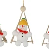 Zenker Christbaumschmuck*Christbaumschmuck Schneemann in der Schaukel, 3 Stück von Ralf