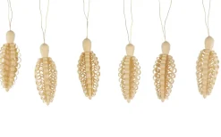 Gunter Flath Christbaumschmuck*Christbaumschmuck Spanzapfen zum Hängen, 6 Stück, 8 cm von