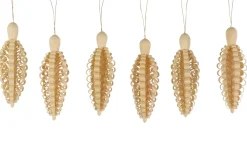 Gunter Flath Christbaumschmuck*Christbaumschmuck Spanzapfen zum Hängen, 6 Stück, 10 cm von