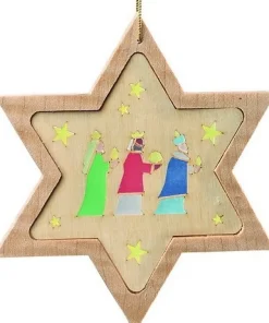 Richard Glässer GmbH Neuheiten*Christbaumschmuck Stern mit Diaphanbild Heilige 3 Könige von Richard Glässer
