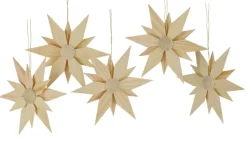 Martina Rudolph Christbaumschmuck*Christbaumschmuck Sterne zum Hängen, 5 Stück von
