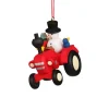 Christian Ulbricht Christbaumschmuck*Christbaumschmuck Traktor mit Schneemann, 1 Stück von