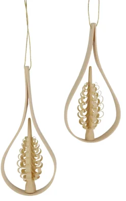 Martina Rudolph Christbaumschmuck*Christbaumschmuck Tropfen zum Hängen, 2 Stück von