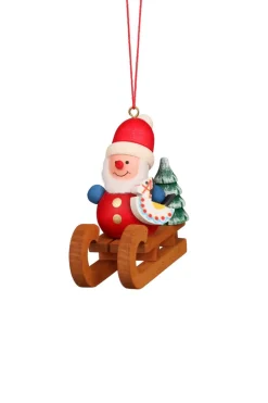 Christian Ulbricht Christbaumschmuck*Christbaumschmuck Weihnachtsmann auf Schlitten, bunt von