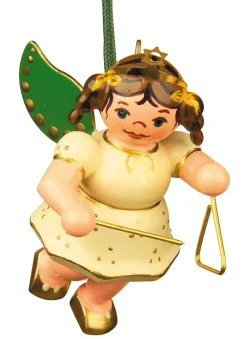 Hubrig Volkskunst Neuheiten | Christbaumschmuck*Christbaumschmuck Weihnachtsengel mit Triangel von